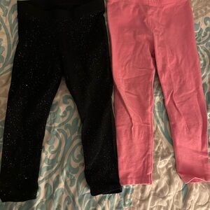 Cat & Jack Black and Pink Kids Leggings